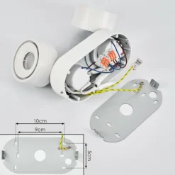 hofstein Plafonnier Laonsana LED Noir, Blanc, 2 lumières