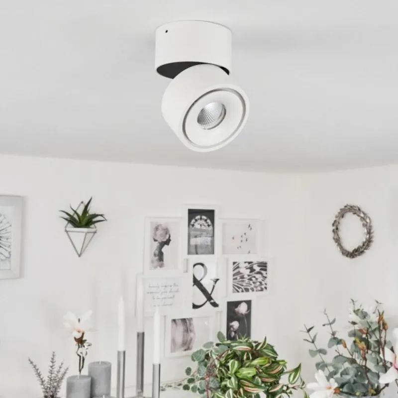 hofstein Plafonnier Laonsana LED Noir, Blanc, 1 lumière