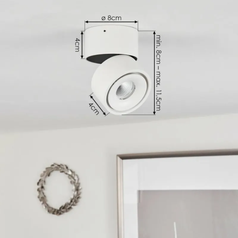 hofstein Plafonnier Laonsana LED Noir, Blanc, 1 lumière