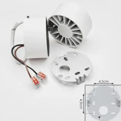 hofstein Plafonnier Laonsana LED Noir, Blanc, 1 lumière