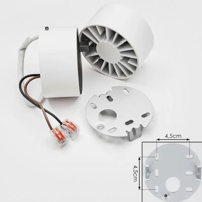 hofstein Plafonnier Laonsana LED Noir, Blanc, 1 lumière