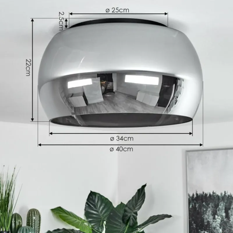 hofstein Plafonnier Lissy Noir, 3 lumières