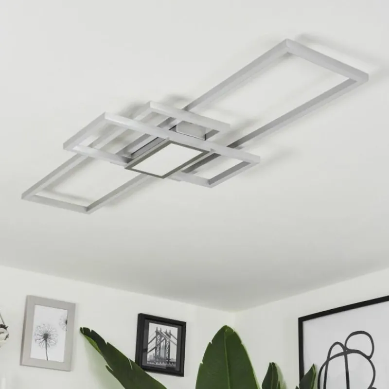 hofstein Plafonnier Longos LED Aluminium, 1 lumière