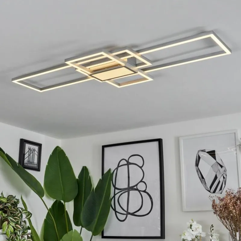 hofstein Plafonnier Longos LED Aluminium, 1 lumière
