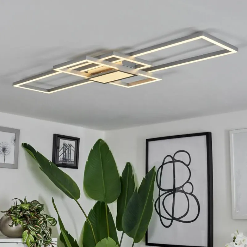 hofstein Plafonnier Longos LED Aluminium, 1 lumière