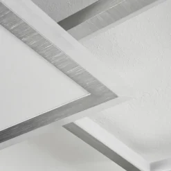 hofstein Plafonnier Longos LED Aluminium, 1 lumière, Télécommandes