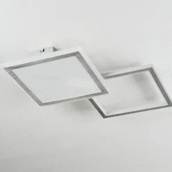 hofstein Plafonnier Longos LED Aluminium, 1 lumière, Télécommandes