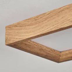 Luminaires Scandinaves-hofstein Plafonnier Longvic LED Brun, Couleur bois, Noir, 1 lumière