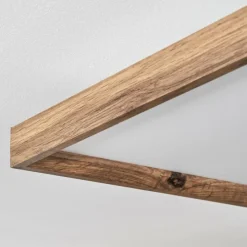 Luminaires Scandinaves-hofstein Plafonnier Longvic LED Brun, Couleur bois, Noir, 1 lumière