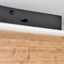 Luminaires Scandinaves-hofstein Plafonnier Longvic LED Brun, Couleur bois, Noir, 1 lumière