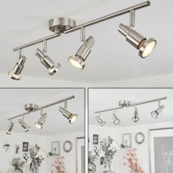 hofstein Plafonnier Lonquimay Nickel mat, 4 lumières