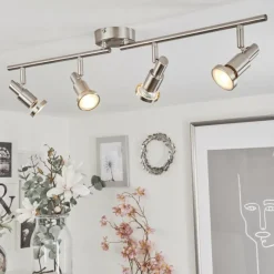 hofstein Plafonnier Lonquimay Nickel mat, 4 lumières