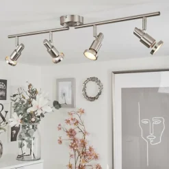 hofstein Plafonnier Lonquimay Nickel mat, 4 lumières