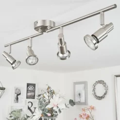 hofstein Plafonnier Lonquimay Nickel mat, 4 lumières