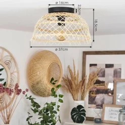 Luminaires Scandinaves-hofstein Plafonnier Madic Noir, 1 lumière