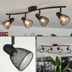 Lampes Industrielles-hofstein Plafonnier Malawi Noir, 1 lumière