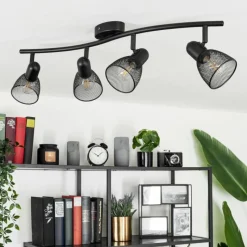 Lampes Industrielles-hofstein Plafonnier Malawi Noir, 1 lumière