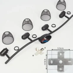 Lampes Industrielles-hofstein Plafonnier Malawi Noir, 1 lumière