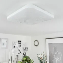 hofstein Plafonnier Melres LED Blanc, 1 lumière