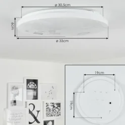 hofstein Plafonnier Melres LED Blanc, 1 lumière