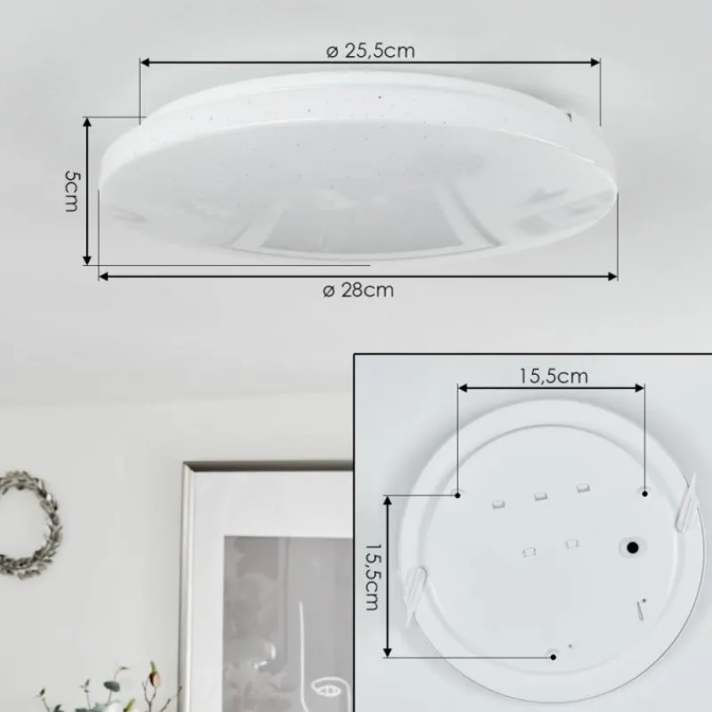 hofstein Plafonnier Melres LED Blanc, 1 lumière