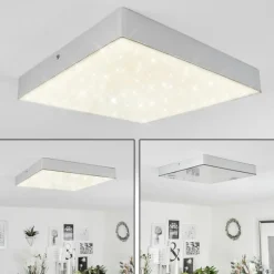 hofstein Plafonnier Mentque LED Argenté, 1 lumière