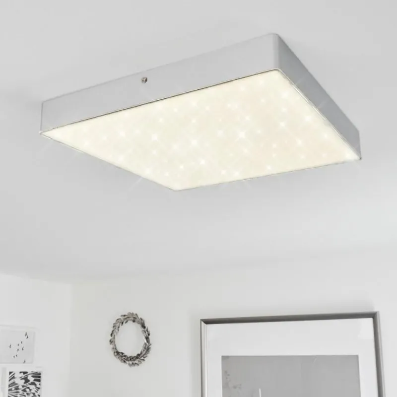 hofstein Plafonnier Mentque LED Argenté, 1 lumière