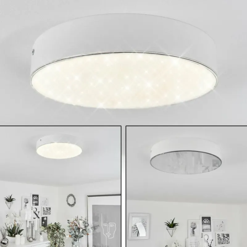 hofstein Plafonnier Mentque LED Blanc, 1 lumière