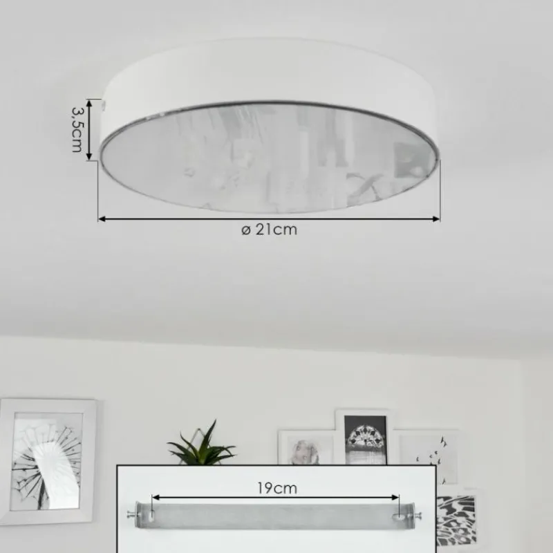 hofstein Plafonnier Mentque LED Blanc, 1 lumière