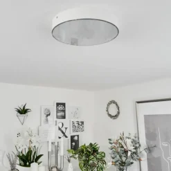 hofstein Plafonnier Mentque LED Blanc, 1 lumière