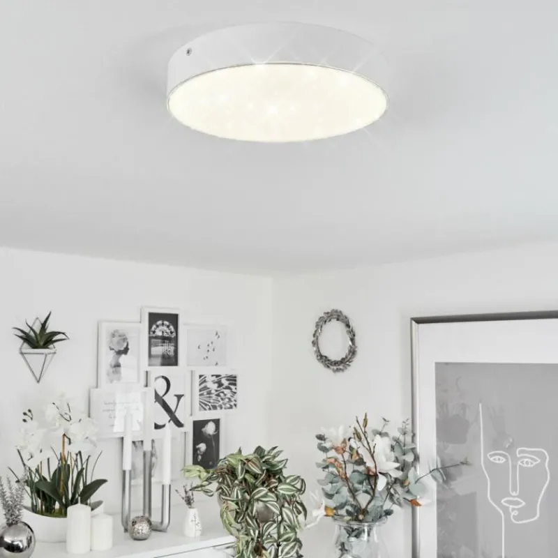 hofstein Plafonnier Mentque LED Blanc, 1 lumière