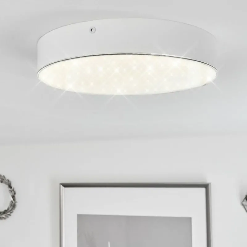 hofstein Plafonnier Mentque LED Blanc, 1 lumière