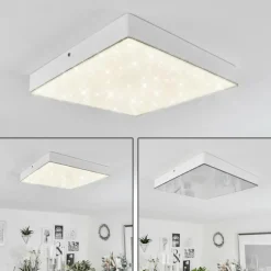 hofstein Plafonnier Mentque LED Blanc, 1 lumière
