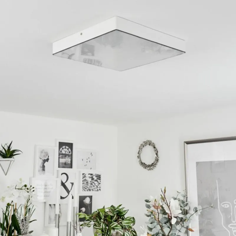 hofstein Plafonnier Mentque LED Blanc, 1 lumière