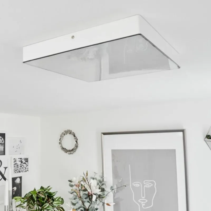 hofstein Plafonnier Mentque LED Blanc, 1 lumière