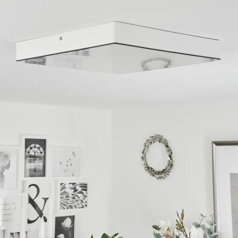 hofstein Plafonnier Mentque LED Blanc, 1 lumière