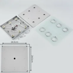 hofstein Plafonnier Mirandol LED Chrome, 6 lumières