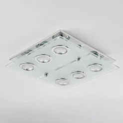 hofstein Plafonnier Mirandol LED Chrome, 6 lumières