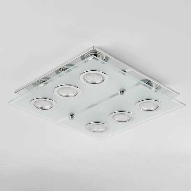 hofstein Plafonnier Mirandol LED Chrome, 6 lumières