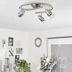 hofstein Plafonnier Mirandol Nickel mat, 3 lumières* Spots Et Projecteurs