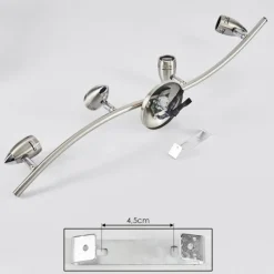 hofstein Plafonnier Mirandol Nickel mat, 4 lumières