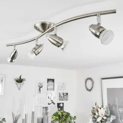 hofstein Plafonnier Mirandol Nickel mat, 4 lumières