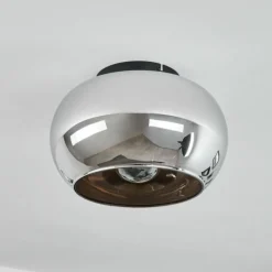 Suspension Verre Fumé-hofstein Plafonnier Molloy Chrome, Fumé, 1 lumière