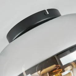 Suspension Verre Fumé-hofstein Plafonnier Molloy Chrome, Clair, Fumé, 1 lumière