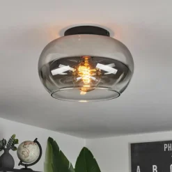 Suspension Verre Fumé-hofstein Plafonnier Molloy Clair, Fumé, 1 lumière