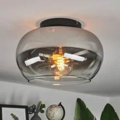 Suspension Verre Fumé-hofstein Plafonnier Molloy Clair, Fumé, 1 lumière