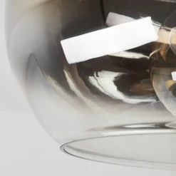 Lampes Dorées-hofstein Plafonnier Molloy Or, Clair, Fumé, 1 lumière