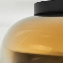 Lampes Dorées-hofstein Plafonnier Molloy Or, Clair, Fumé, 1 lumière