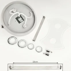 hofstein Plafonnier Morges LED Chrome, Blanc, 4 lumières