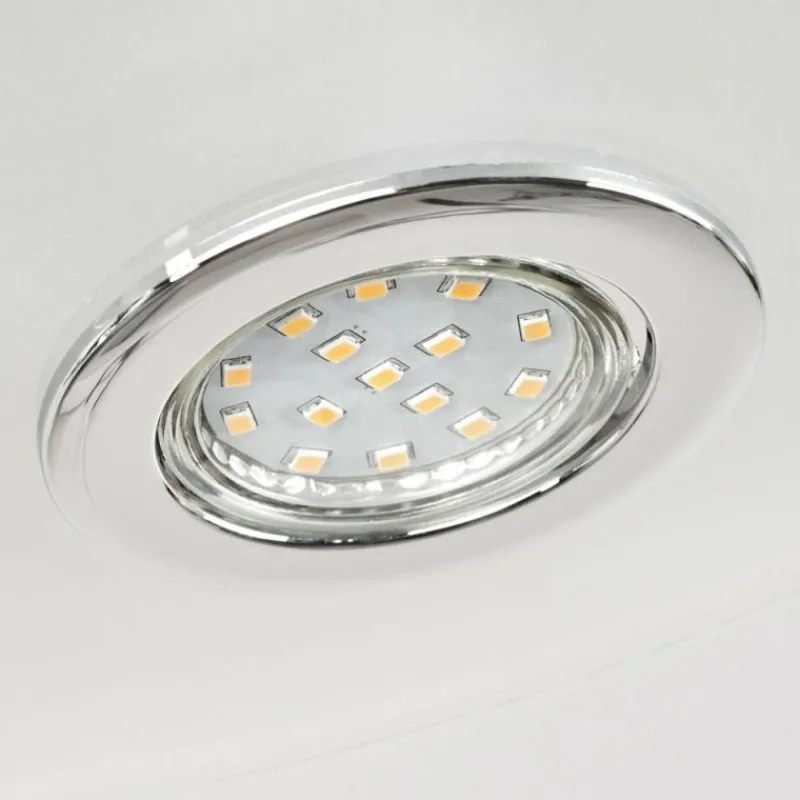 hofstein Plafonnier Morges LED Chrome, Blanc, 4 lumières